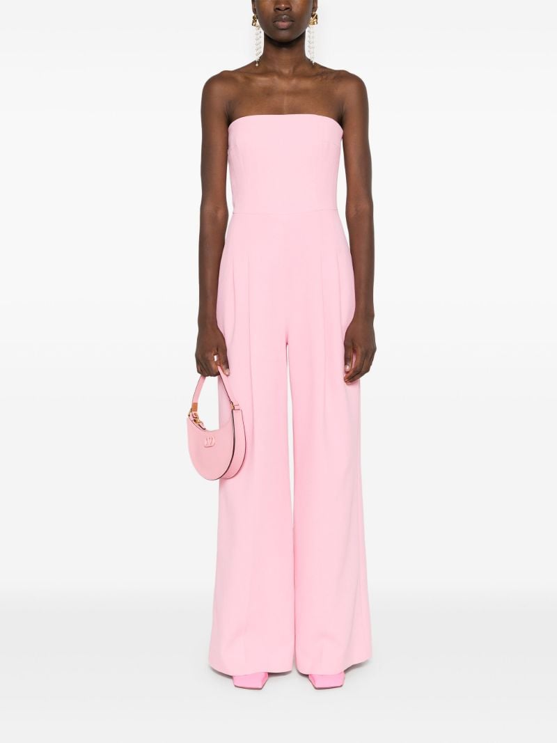 Pink Strapless Tailored Jumpsuit