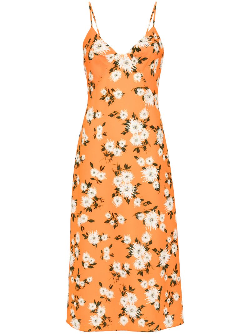 Orange Amaris Floral-print Dress