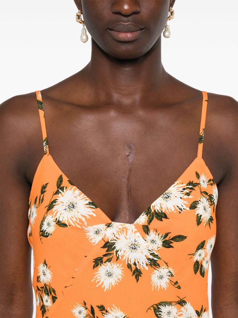 Orange Amaris Floral-print Dress
