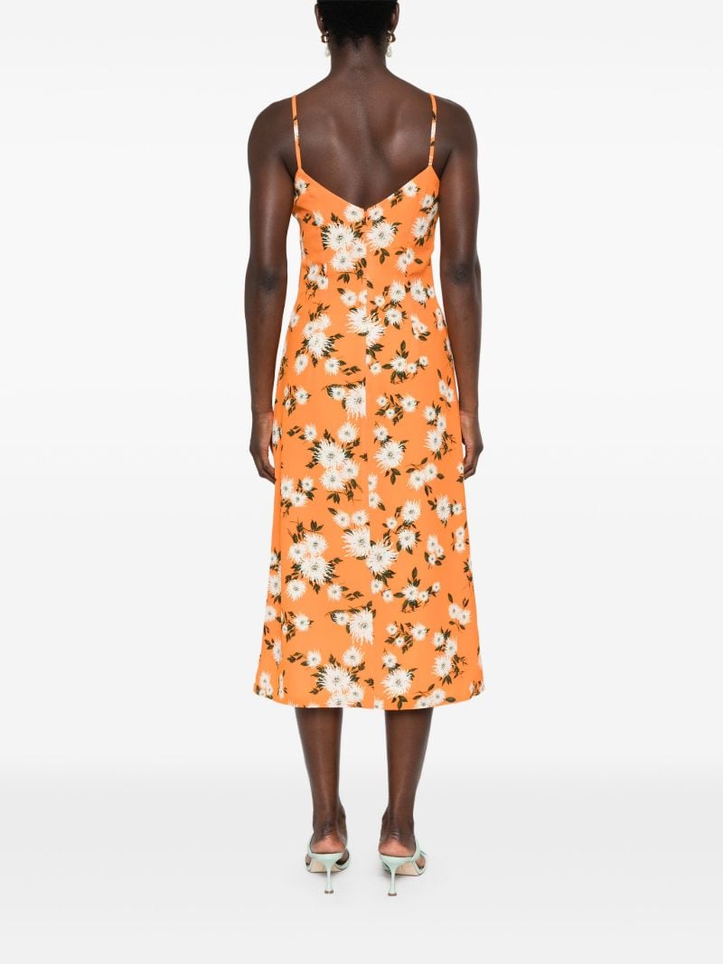 Orange Amaris Floral-print Dress