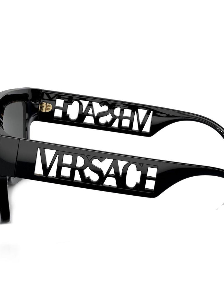 Black Logo Plaque Sunglasses