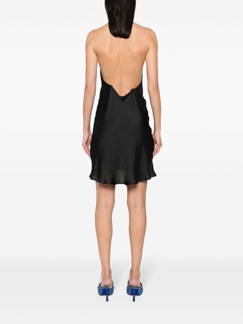 Black Invisible-strap Slip Dress