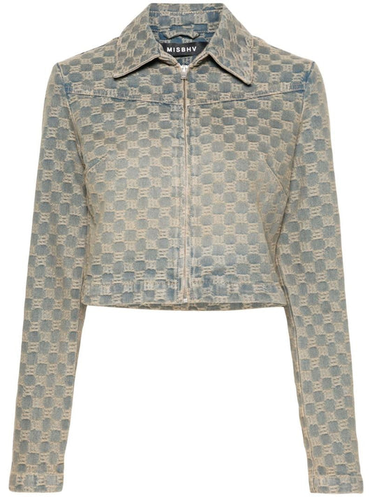 Blue Monogram Jacquard Denim Jacket