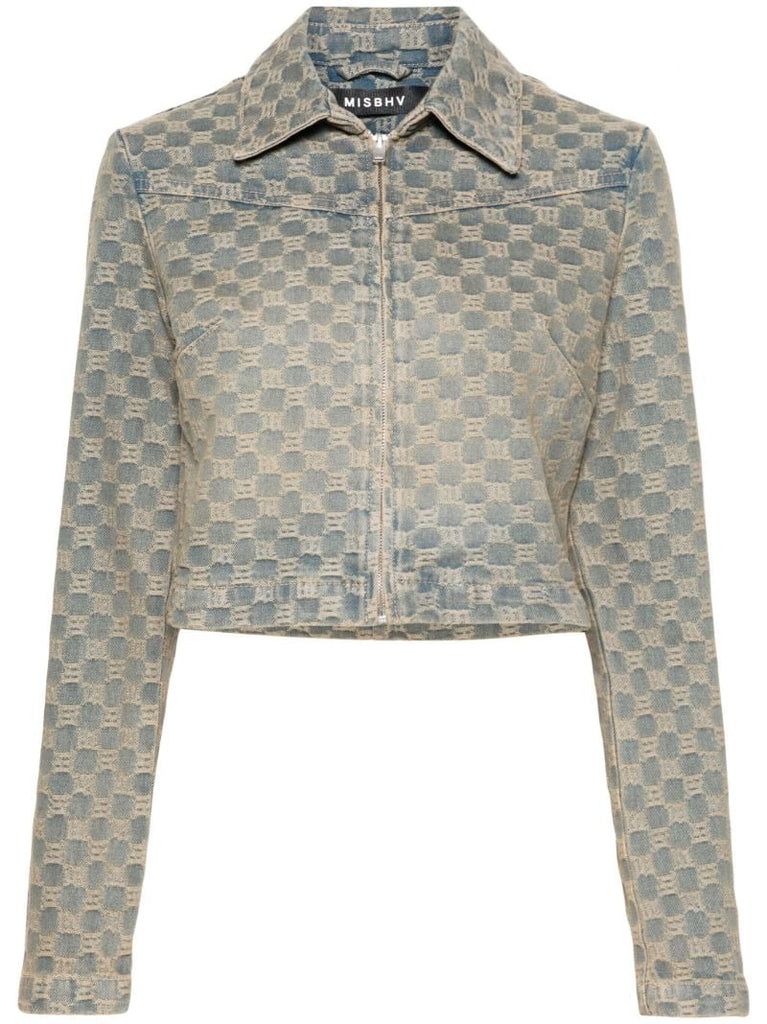 Blue Monogram Jacquard Denim Jacket
