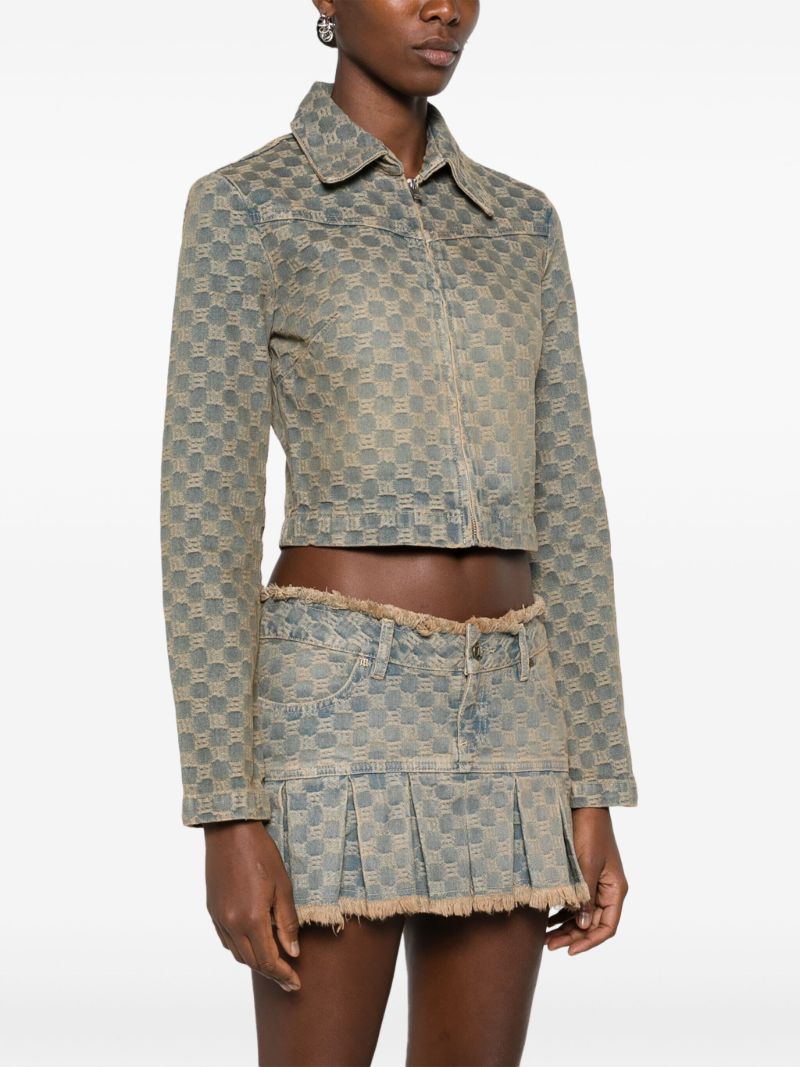 Blue Monogram Jacquard Denim Jacket