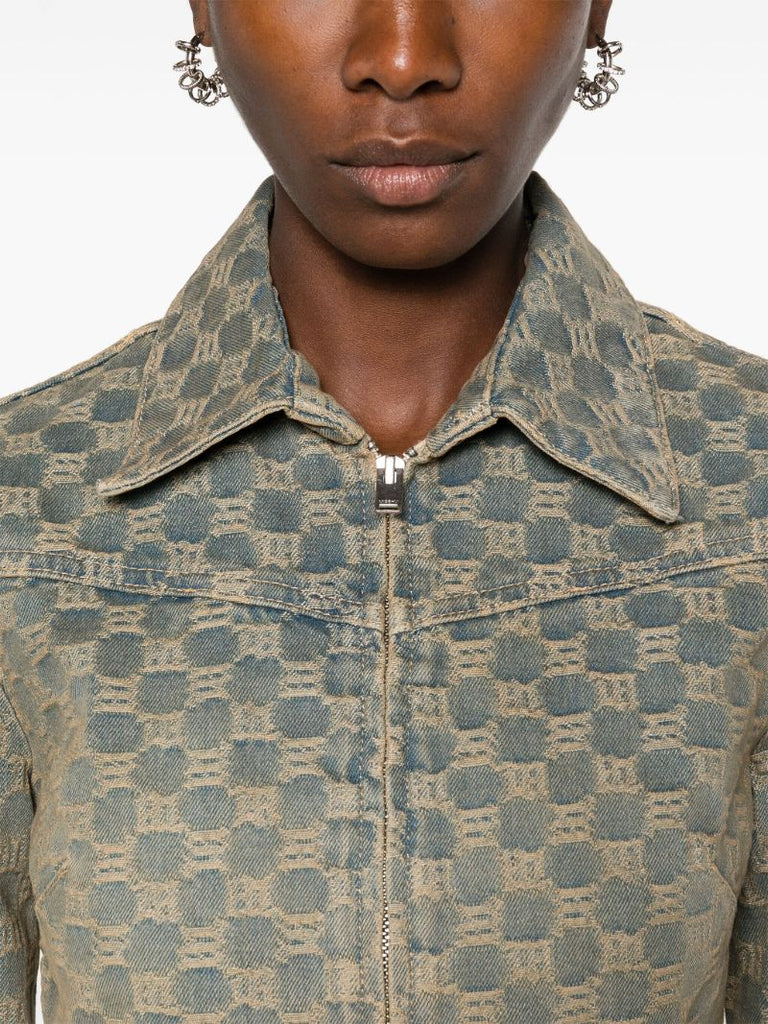 Blue Monogram Jacquard Denim Jacket