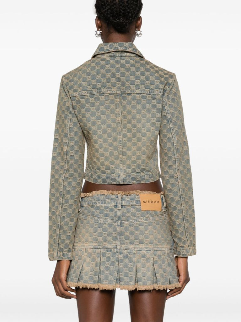 Blue Monogram Jacquard Denim Jacket