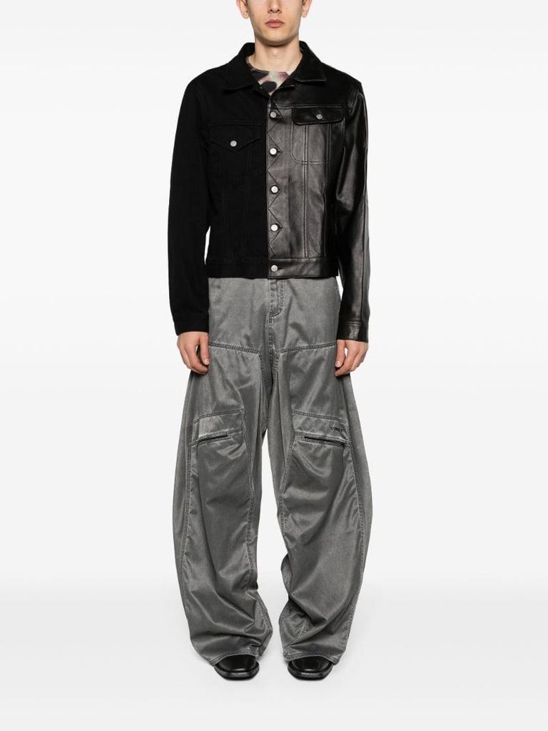 Black Panelled Denim Jacket