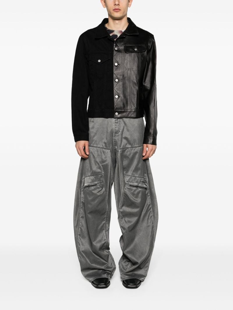 Black Panelled Denim Jacket