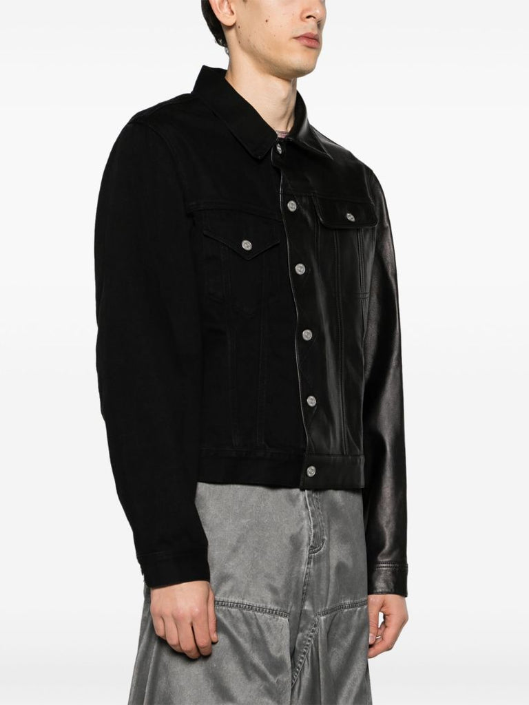 Black Panelled Denim Jacket
