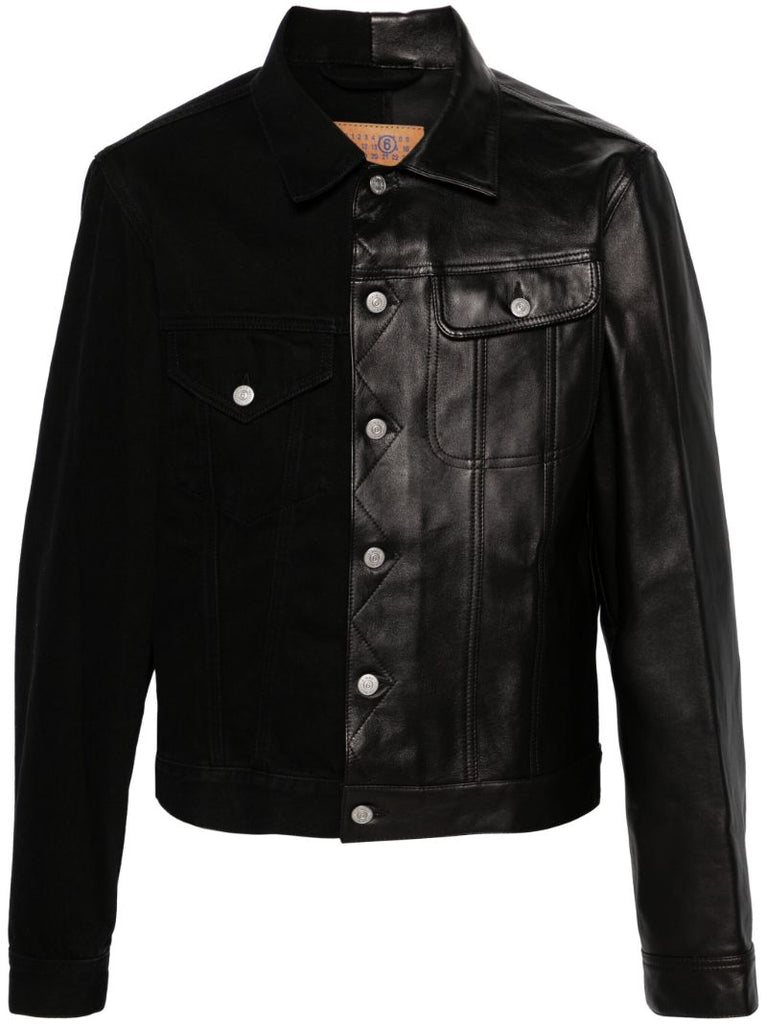 Black Panelled Denim Jacket
