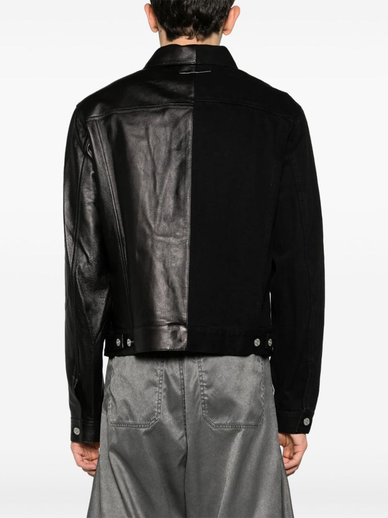 Black Panelled Denim Jacket