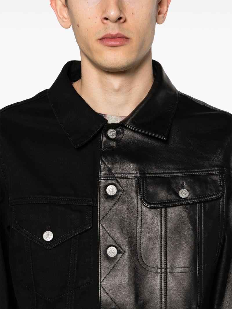 Black Panelled Denim Jacket