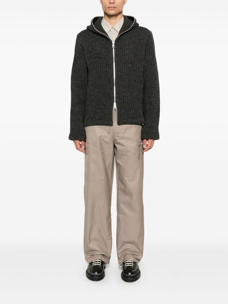 Grey Wool Hoodie