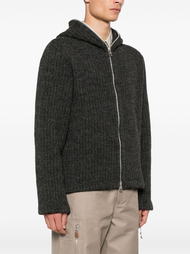 Grey Wool Hoodie