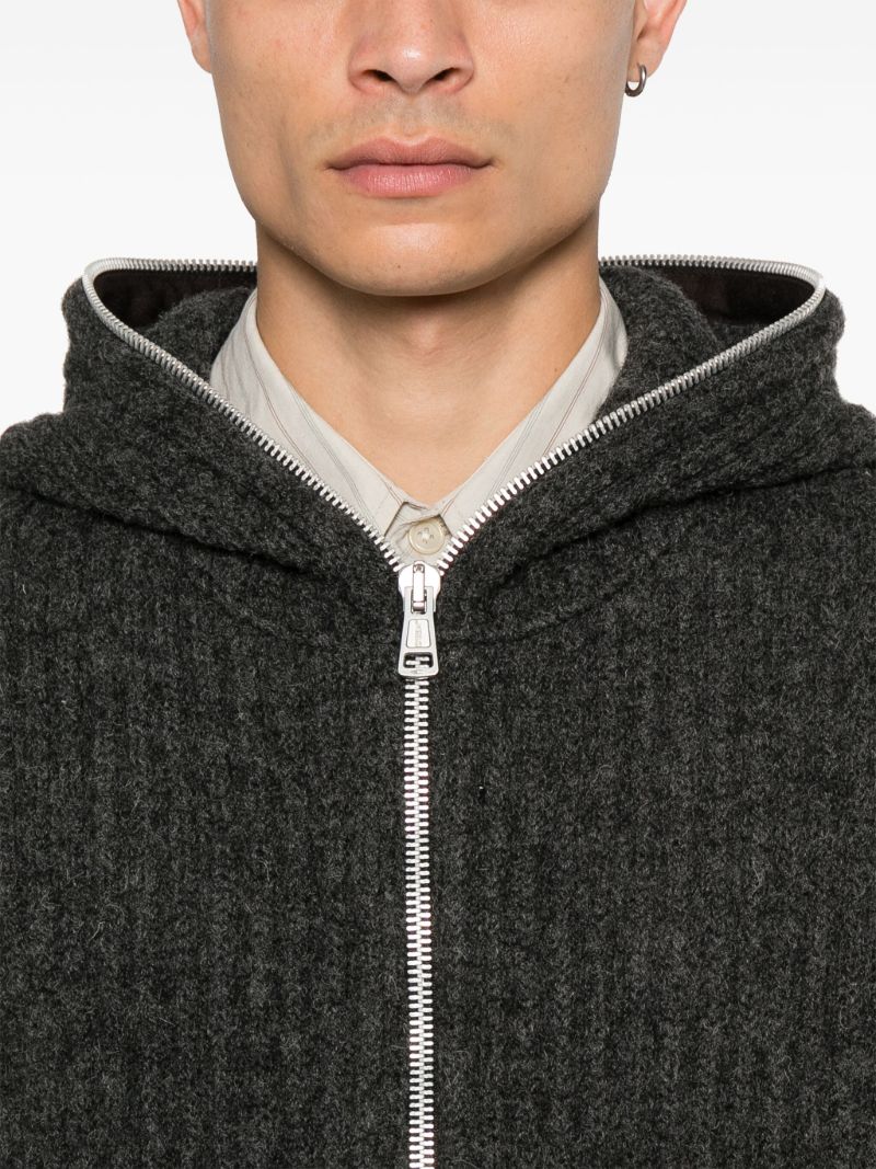 Grey Wool Hoodie