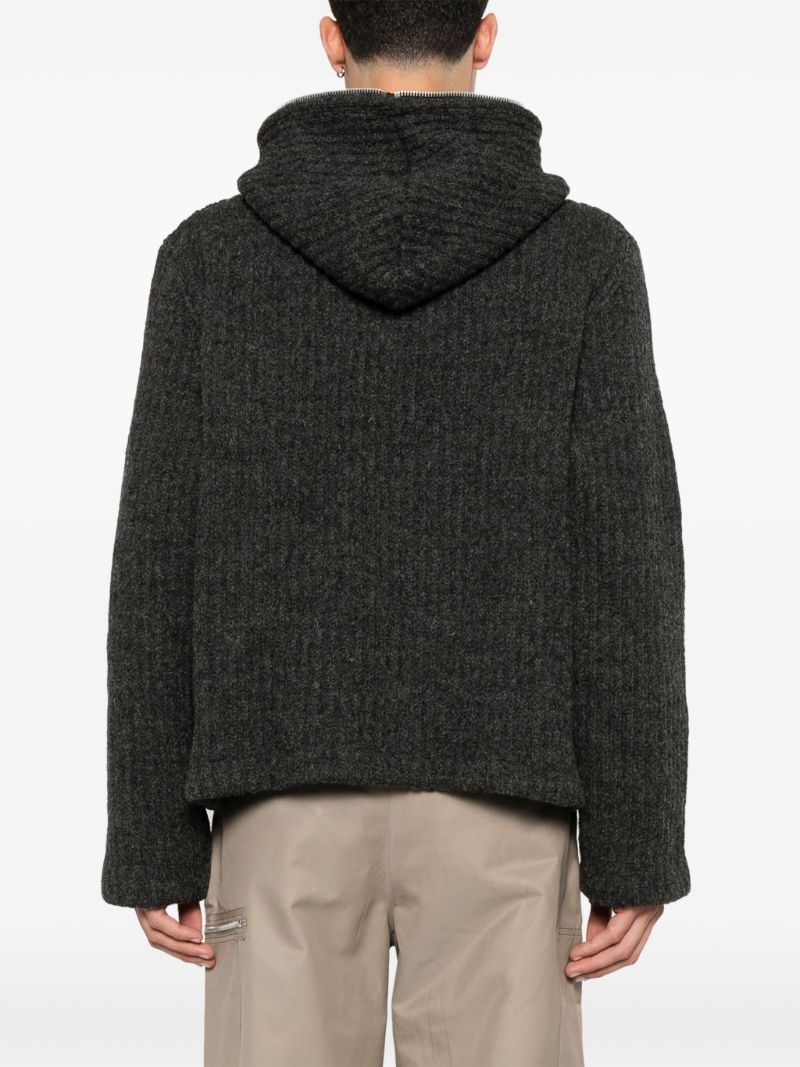 Grey Wool Hoodie