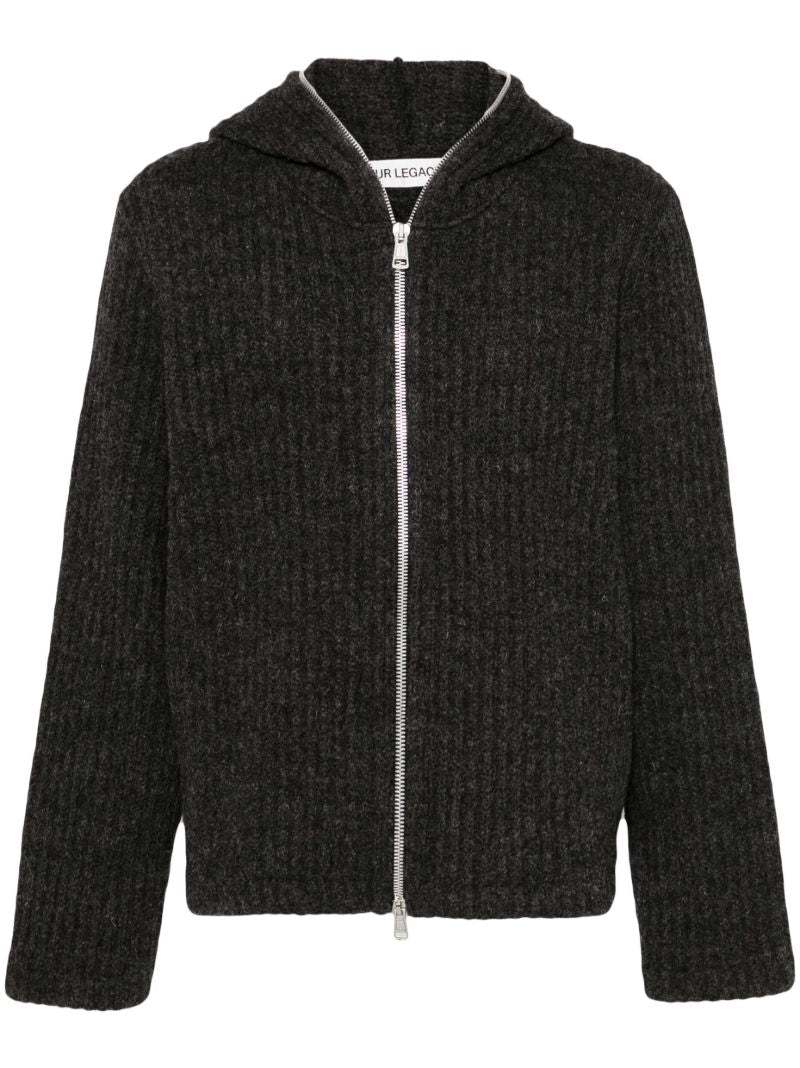 Grey Wool Hoodie