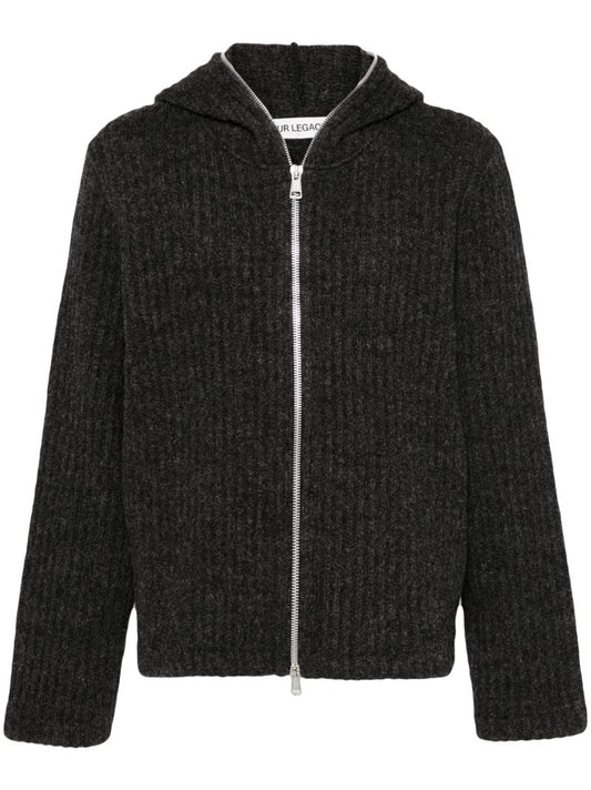 Grey Wool Hoodie