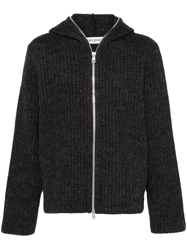 Grey Wool Hoodie