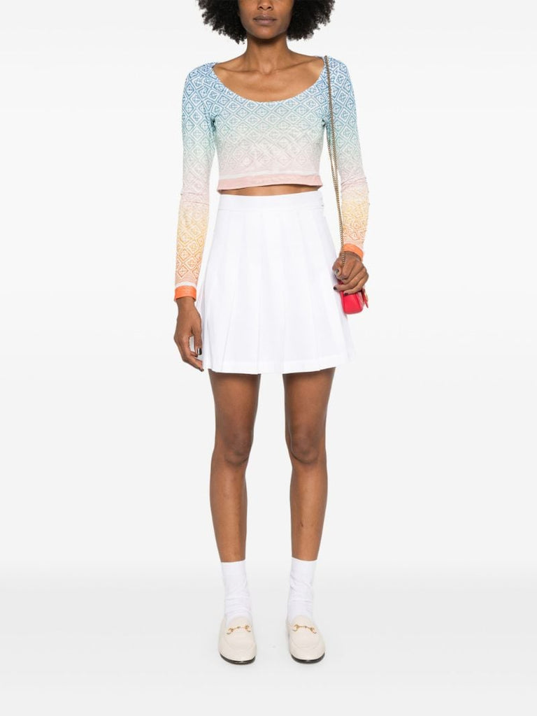 Blue Gradient Monogram Top