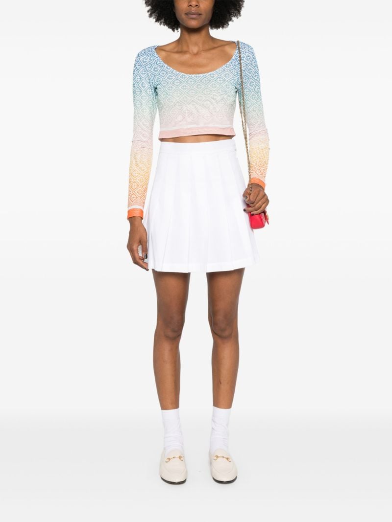 Blue Gradient Monogram Top