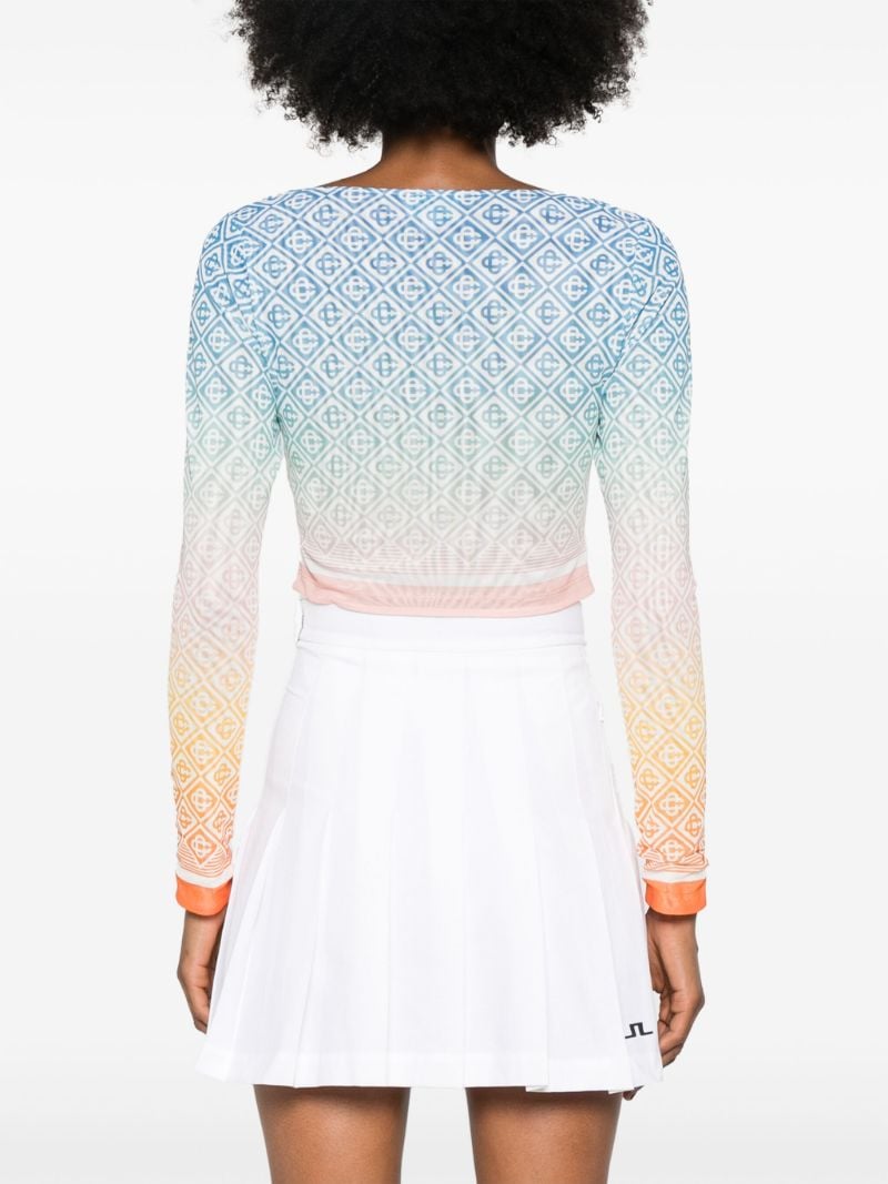 Blue Gradient Monogram Top