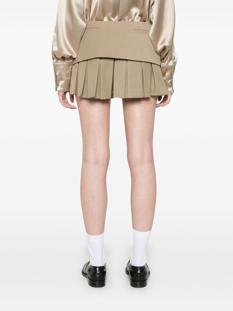 Pleated Mini Shorts