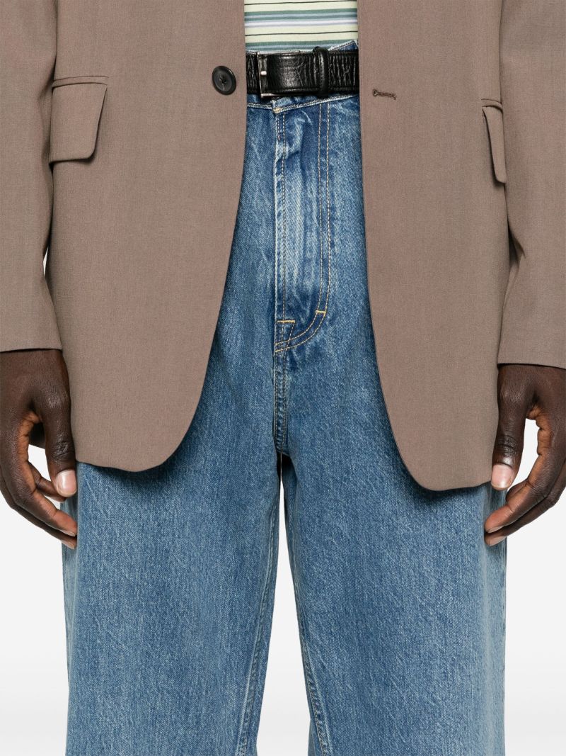 Blue Tech Wash Straight-leg Jeans