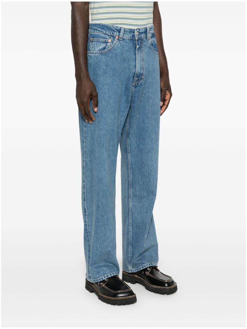Blue Tech Wash Straight-leg Jeans