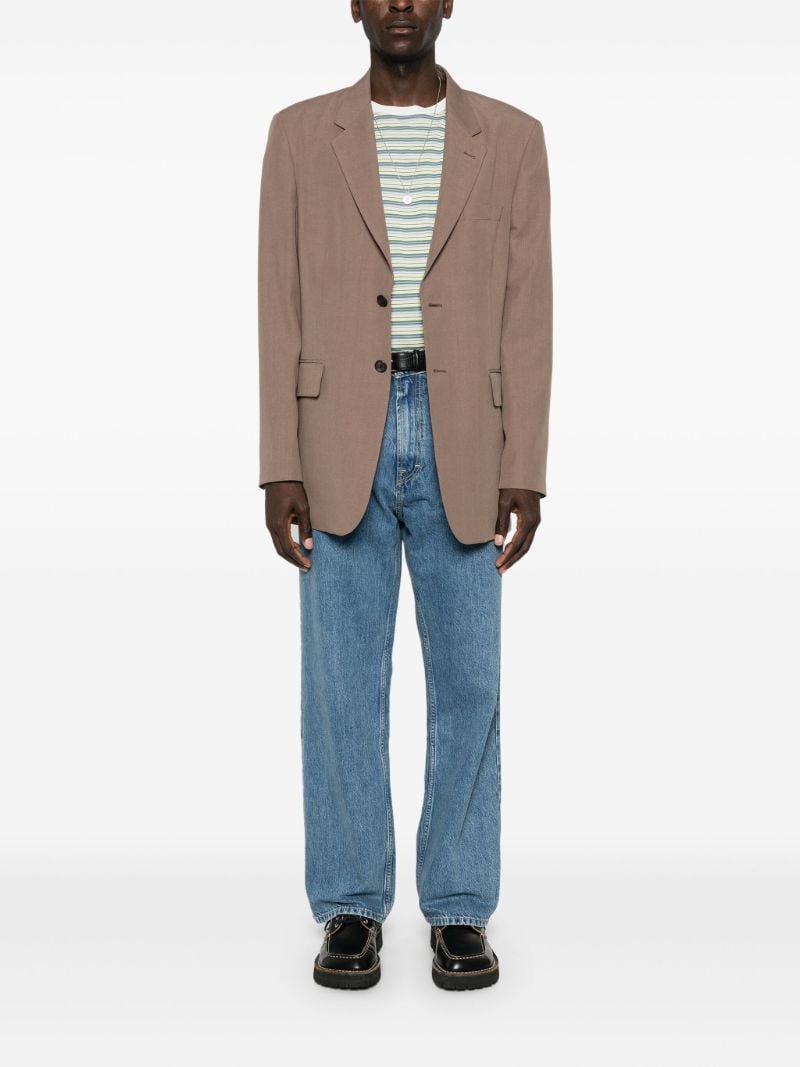Blue Tech Wash Straight-leg Jeans