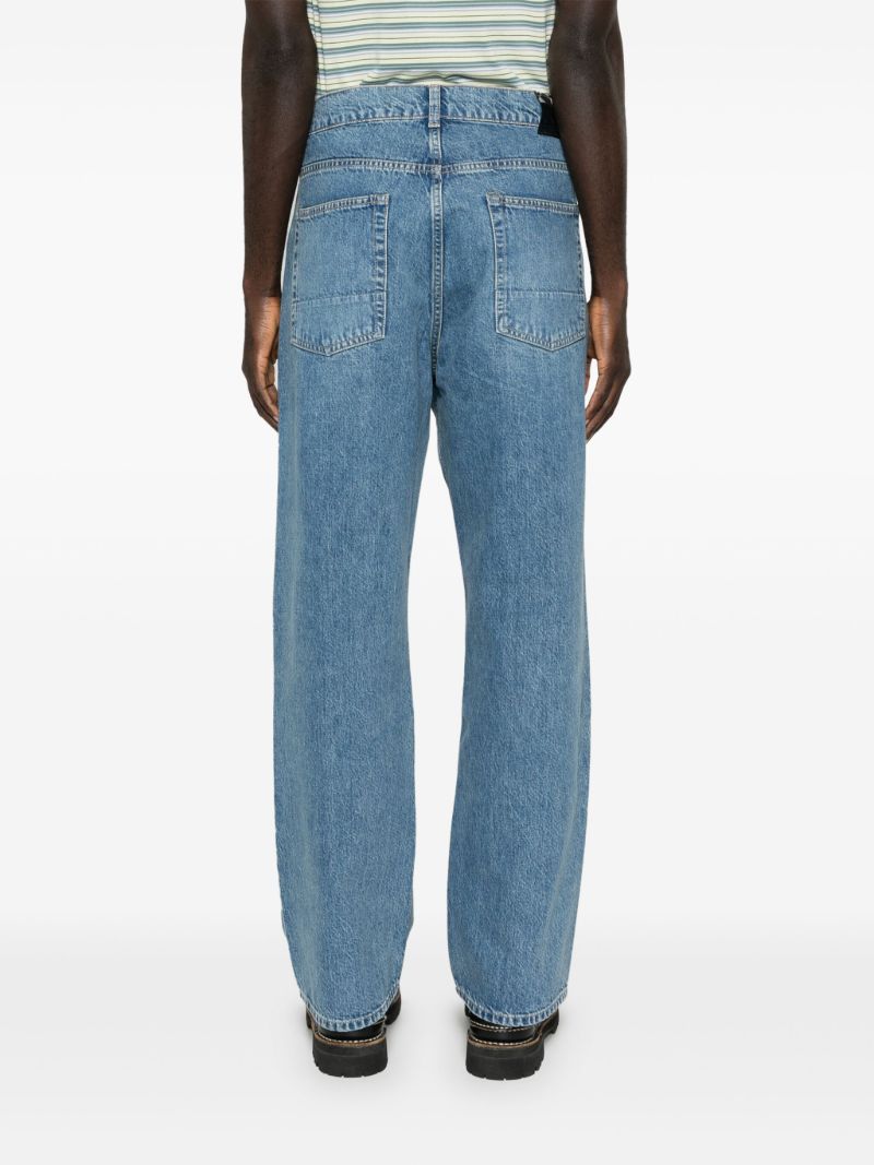 Blue Tech Wash Straight-leg Jeans