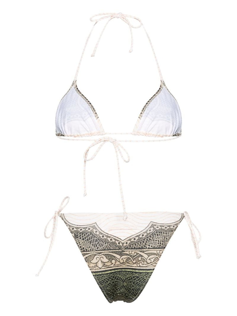 Neutral Cartouche-print Bikini