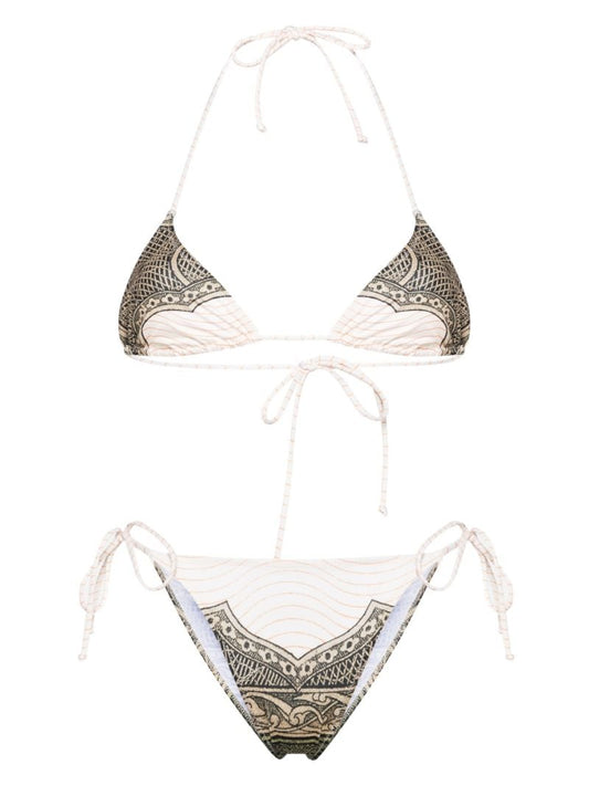 Neutral Cartouche-print Bikini