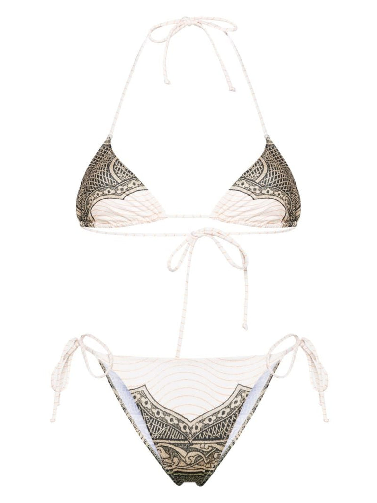 Neutral Cartouche-print Bikini