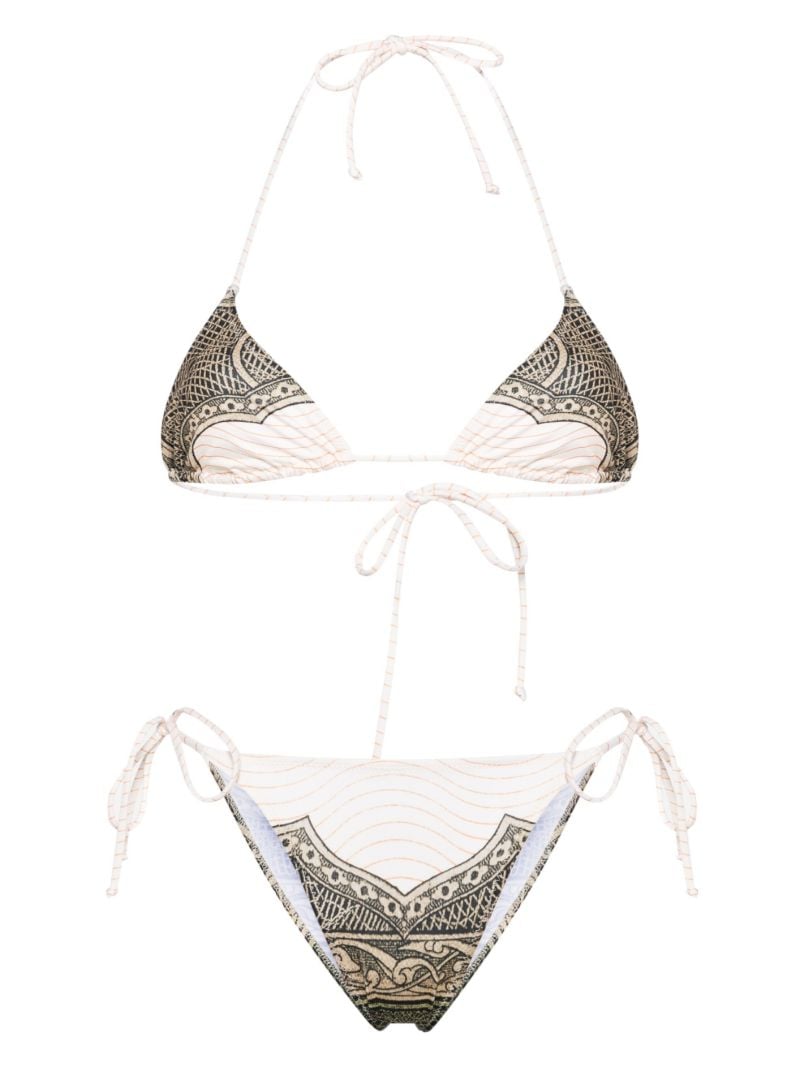 Neutral Cartouche-print Bikini