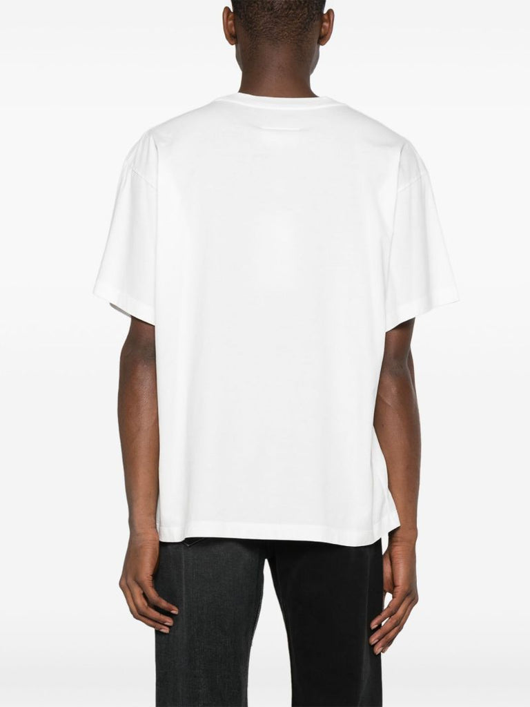 White Invitation-print Cotton T-shirt