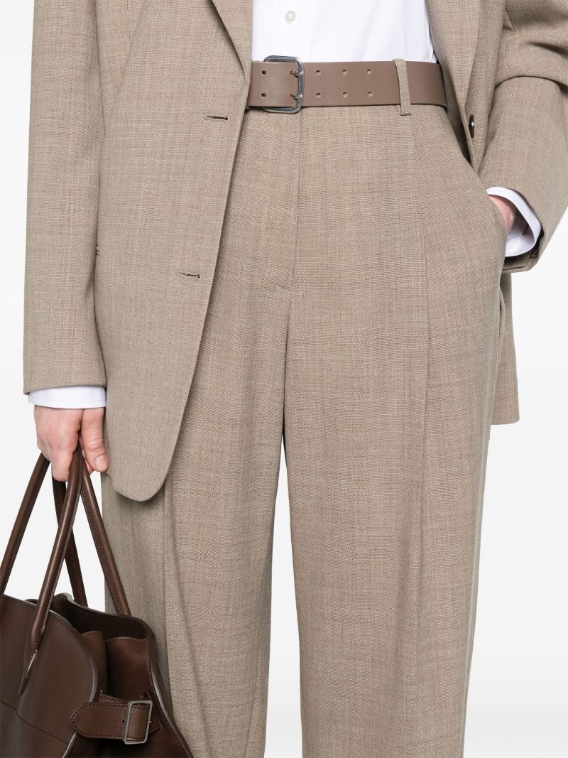 Neutral Tor Tailored Wool Trousers