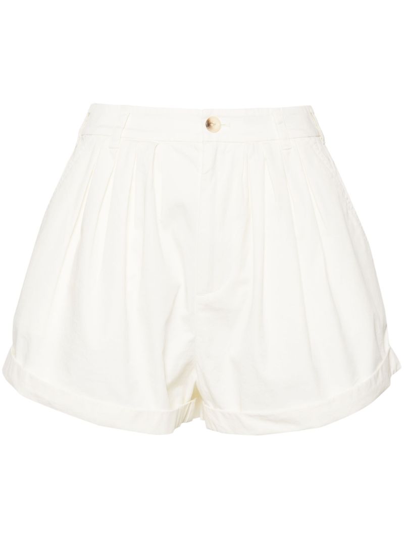 White Paige Cotton Mini Shorts