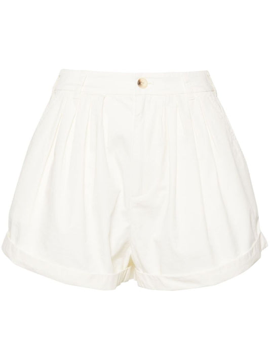 White Paige Cotton Mini Shorts