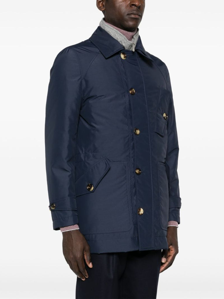 Blue Button-up Shirt Jacket