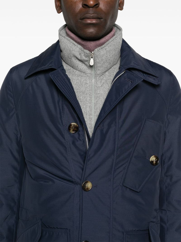 Blue Button-up Shirt Jacket