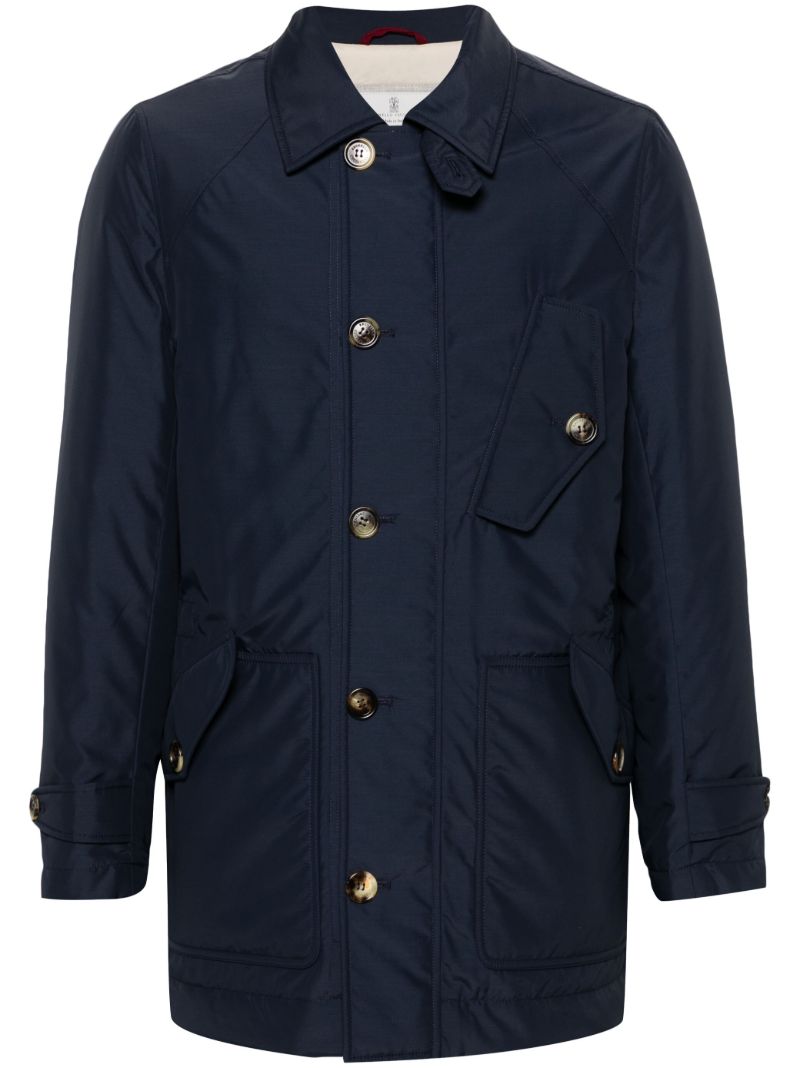 Blue Button-up Shirt Jacket
