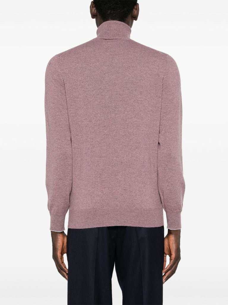 Red Roll-neck Cashmere Sweater