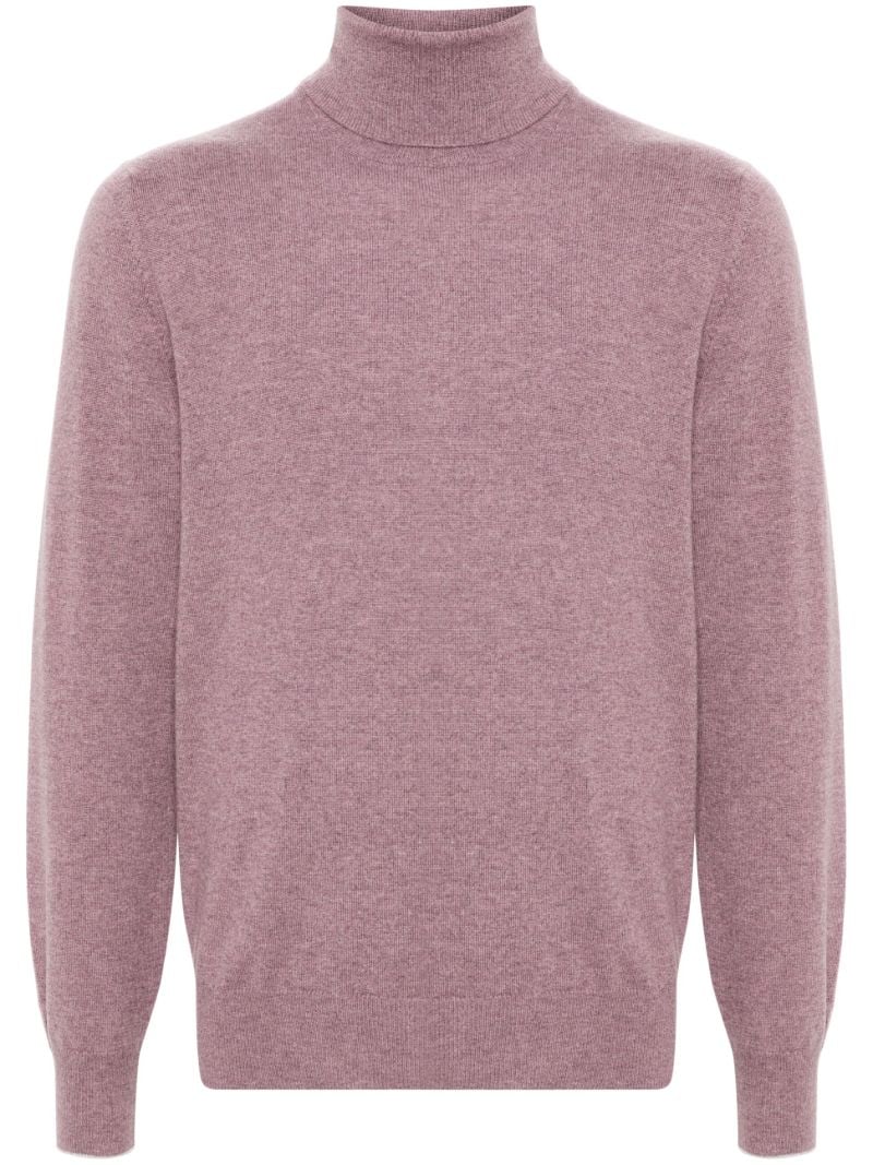 Red Roll-neck Cashmere Sweater