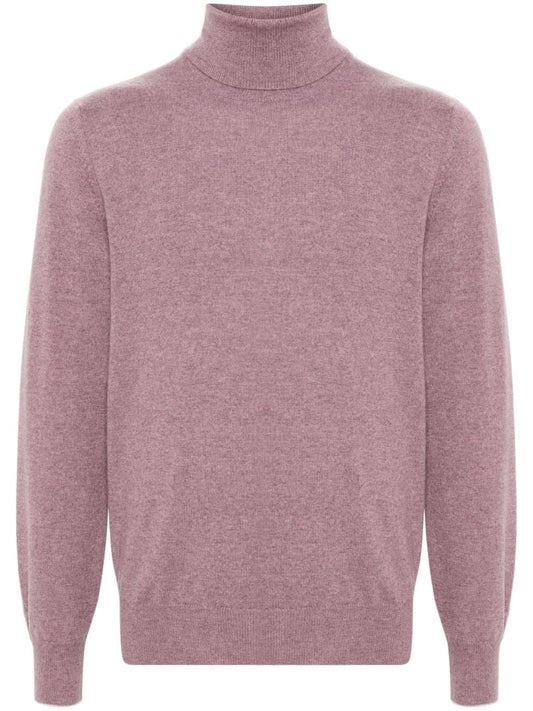 Red Roll-neck Cashmere Sweater