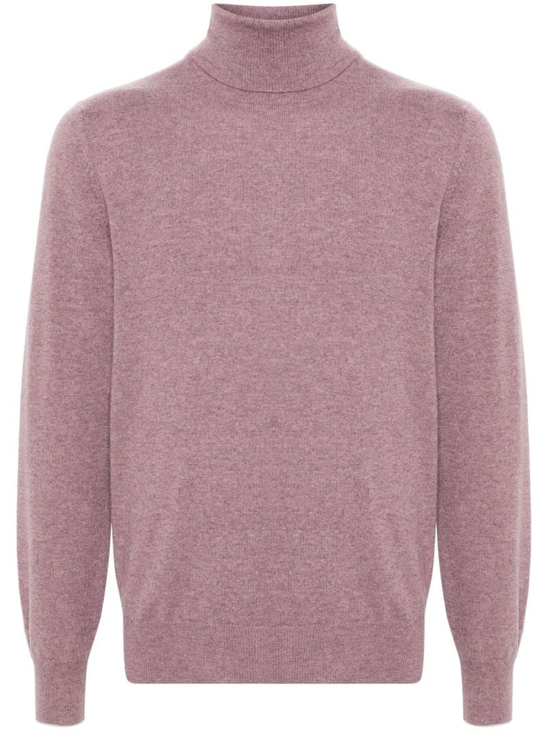 Red Roll-neck Cashmere Sweater