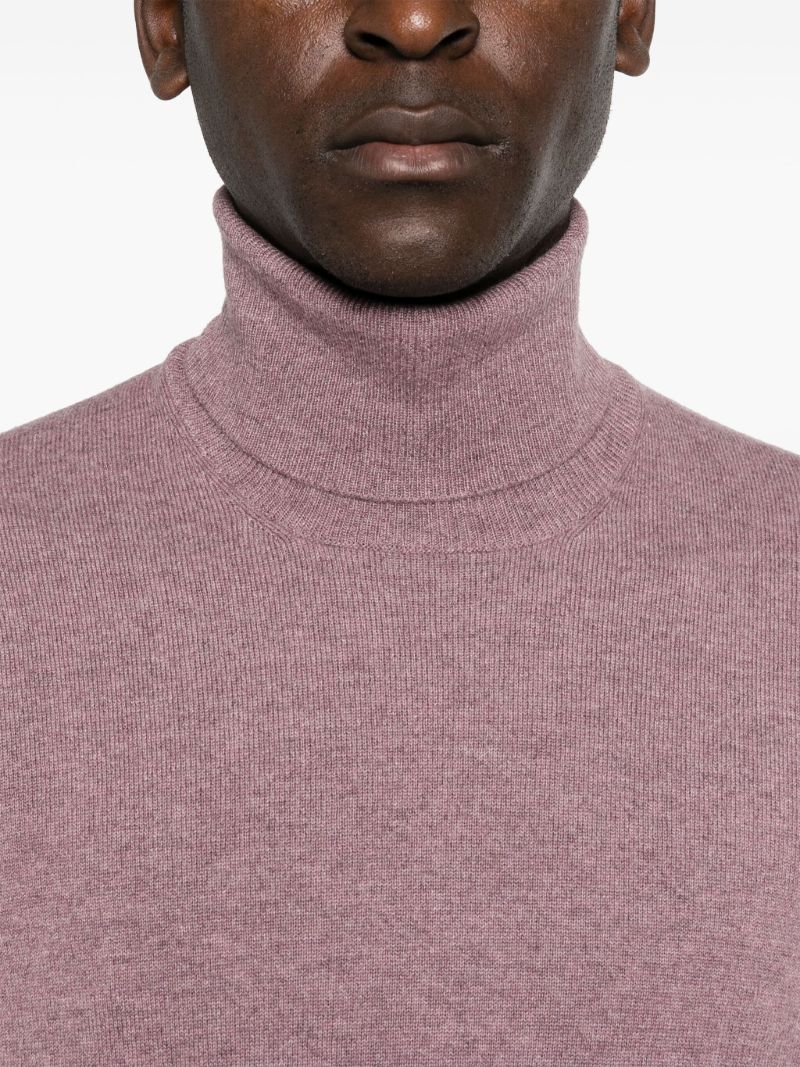 Red Roll-neck Cashmere Sweater