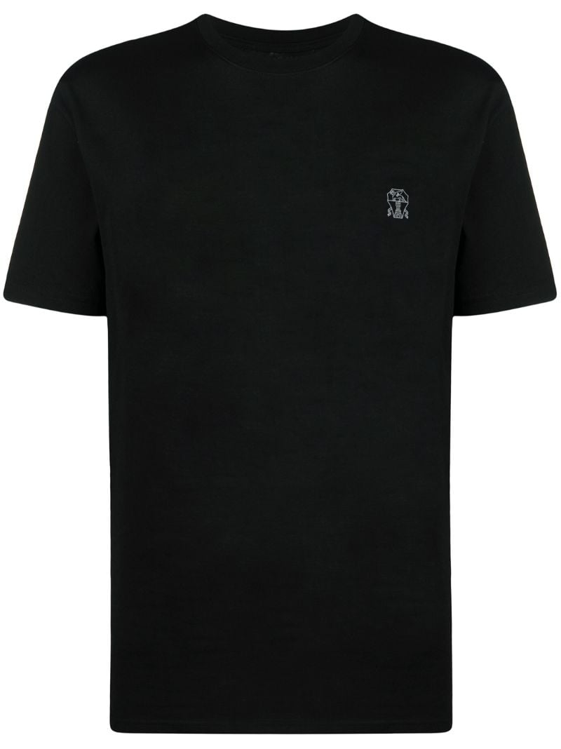 Black Logo-print Cotton T-shirt