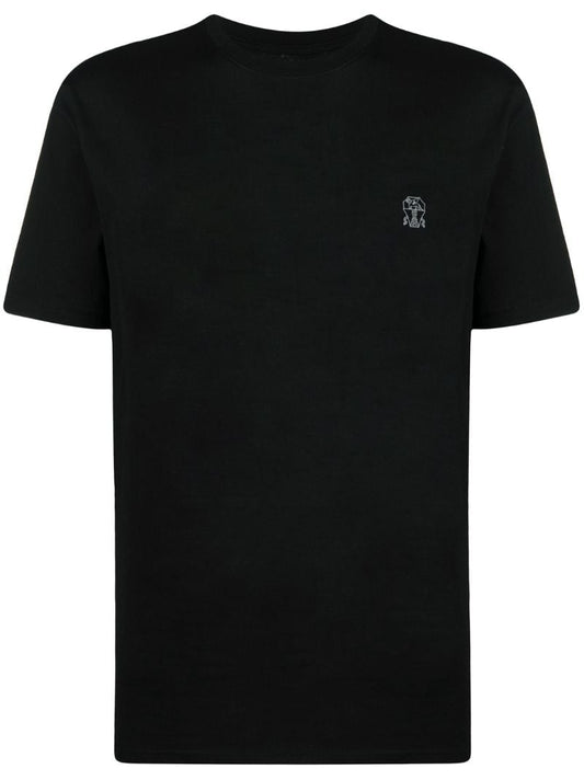 Black Logo-print Cotton T-shirt